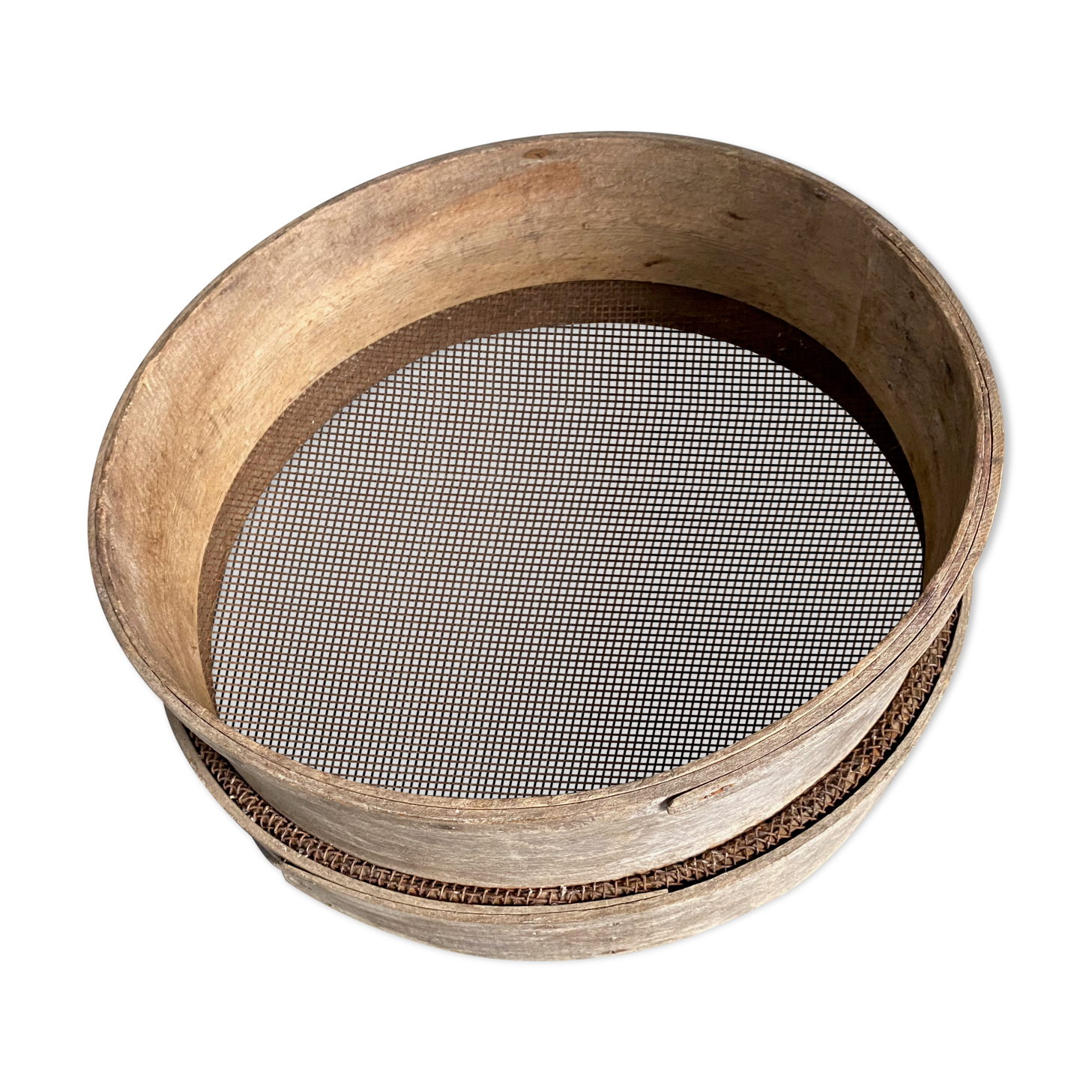 Old large wooden sieve