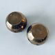 Pair of brass and glass tealight holders