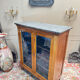 DISPLAY CABINET, CHERRY WOOD BOOKCASE IN DIRECTOIRE STYLE, 19TH CENTURY