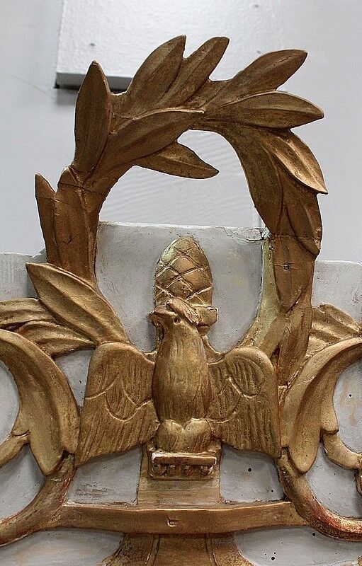 Golden wooden mirror, Louis XVI style - early 20th century