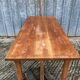 Vendée farmhouse table with cat bar and 2 drawers in solid cherry wood.
