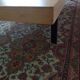 Modernist light wood and metal coffee table 1950