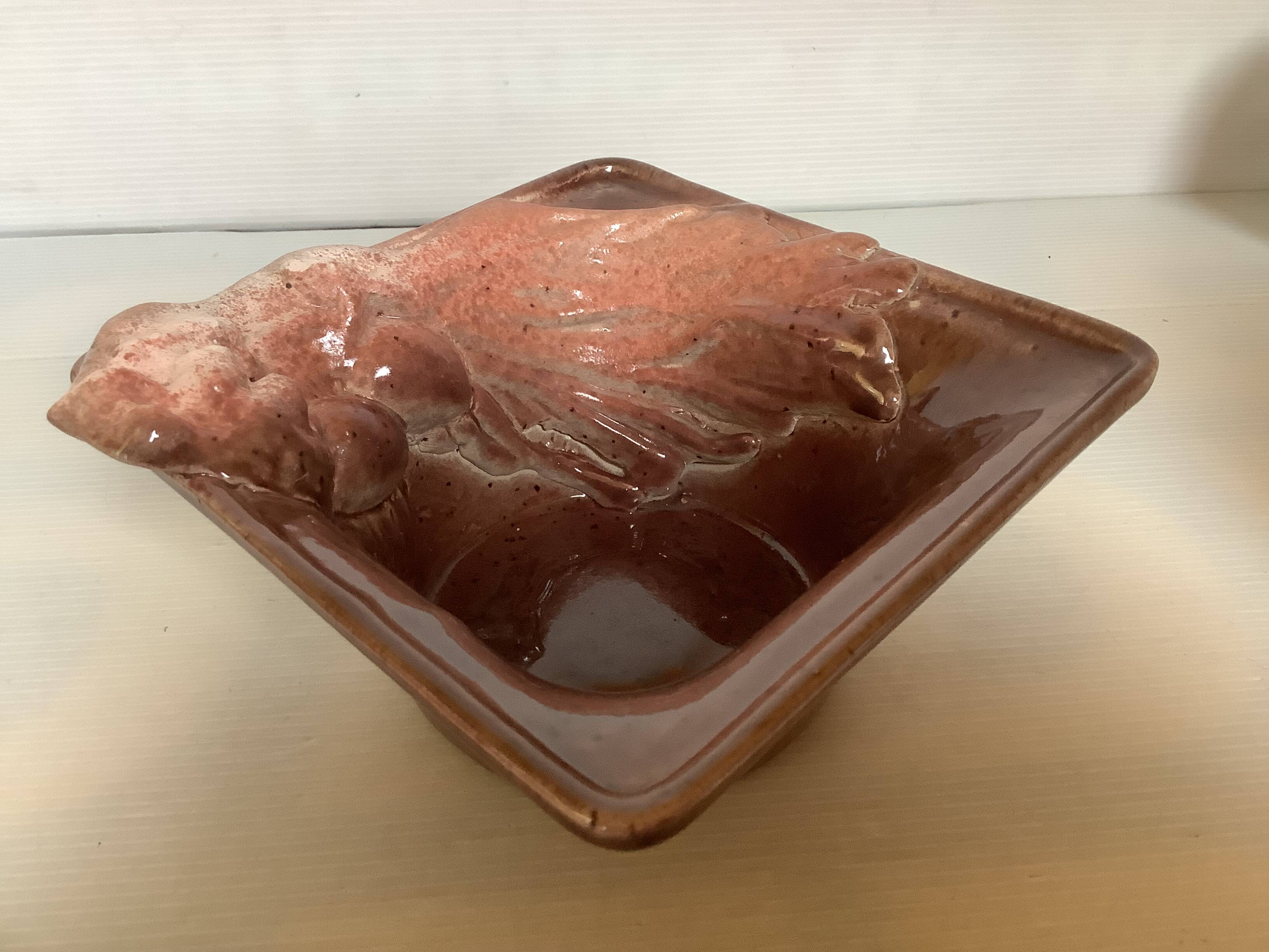 Decorative ceramic tray.