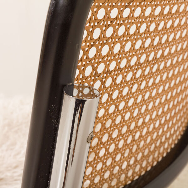 Chaise accent vintage italienne en peau de mouton à poils longs, années 1960.