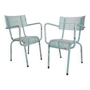 lot 2 chaises jardin - 1950