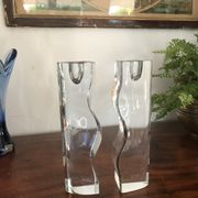 Paire de bougeoirs scandinaves vintage