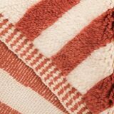 A handmade Moroccan striped terracotta rug, 150/250cm