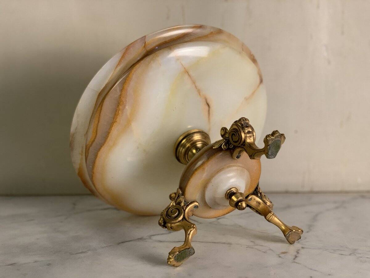 Coupe en onyx et bronze doré fin XIXème siècle