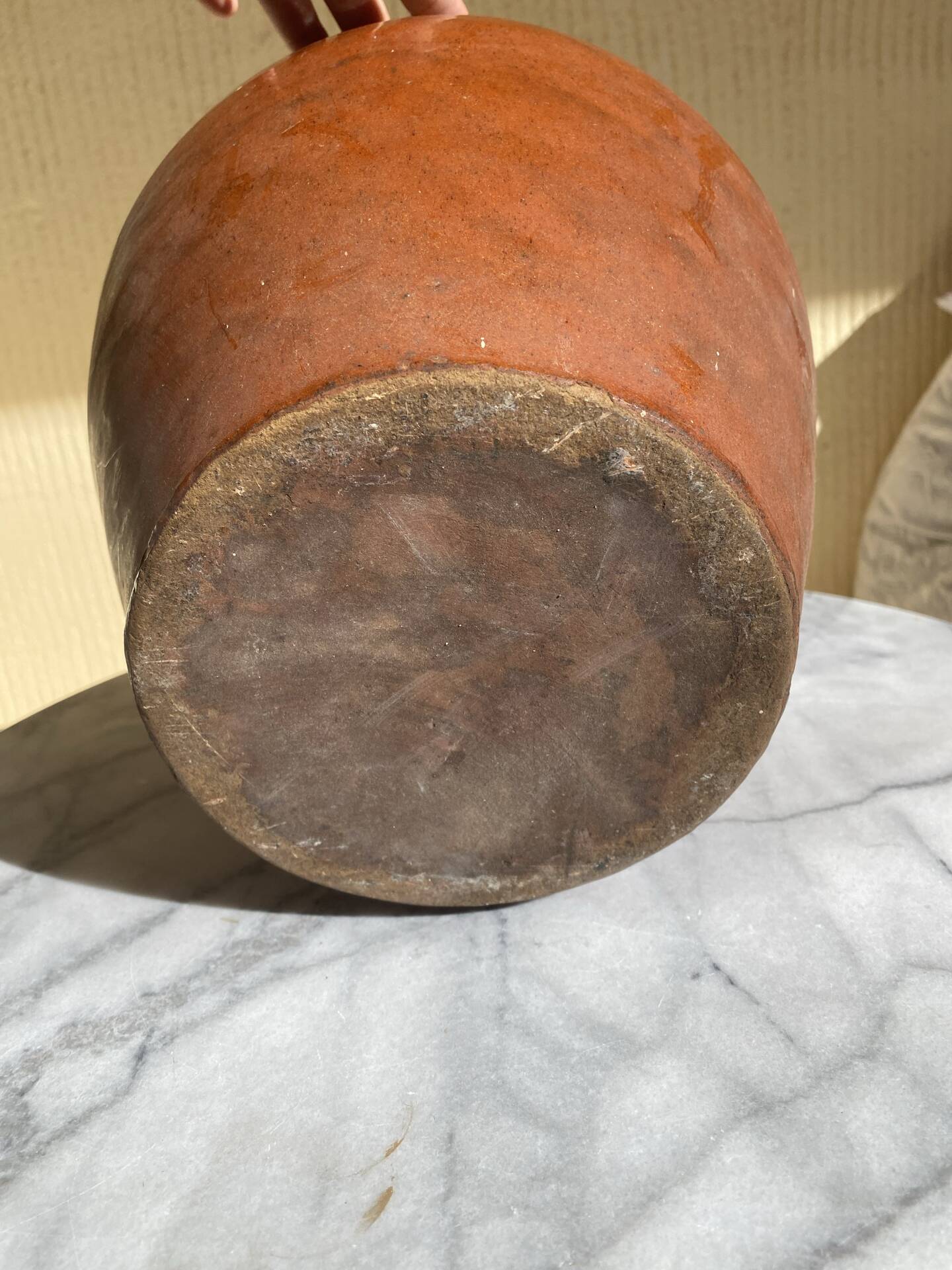 Ancien pot en terre cuite vernissée XIXeme