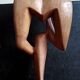 Wood carving Maurice Tavernier (1926 - 2018) pensive man 30 x 14 x 8 cm