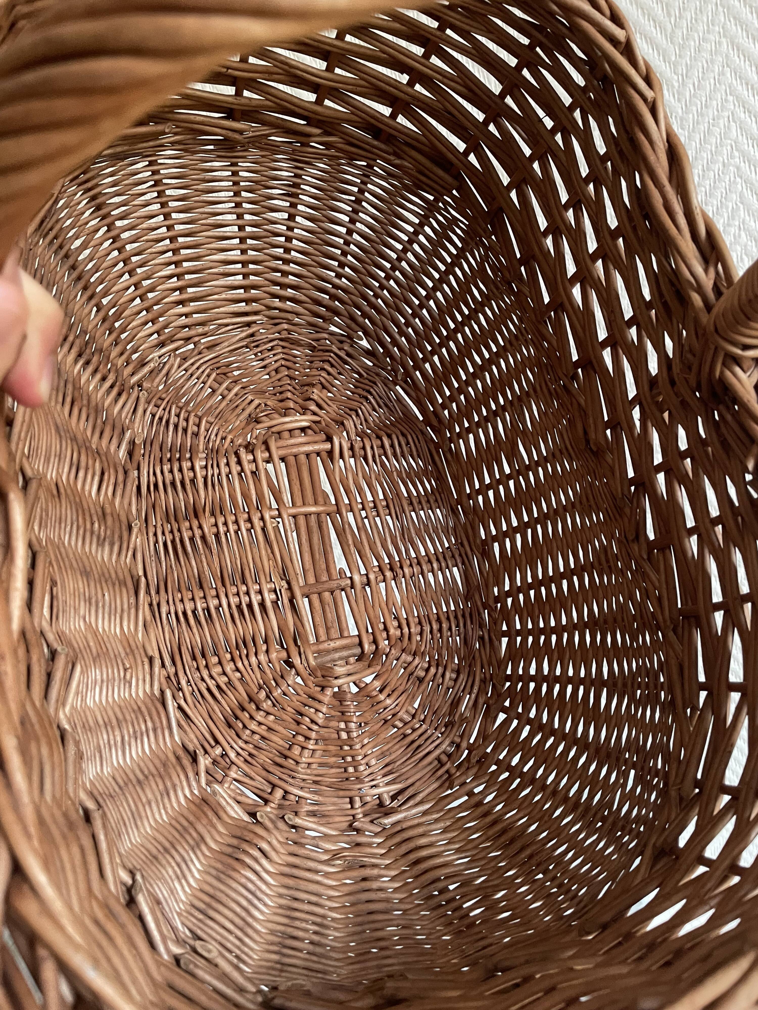 Domed wicker basket