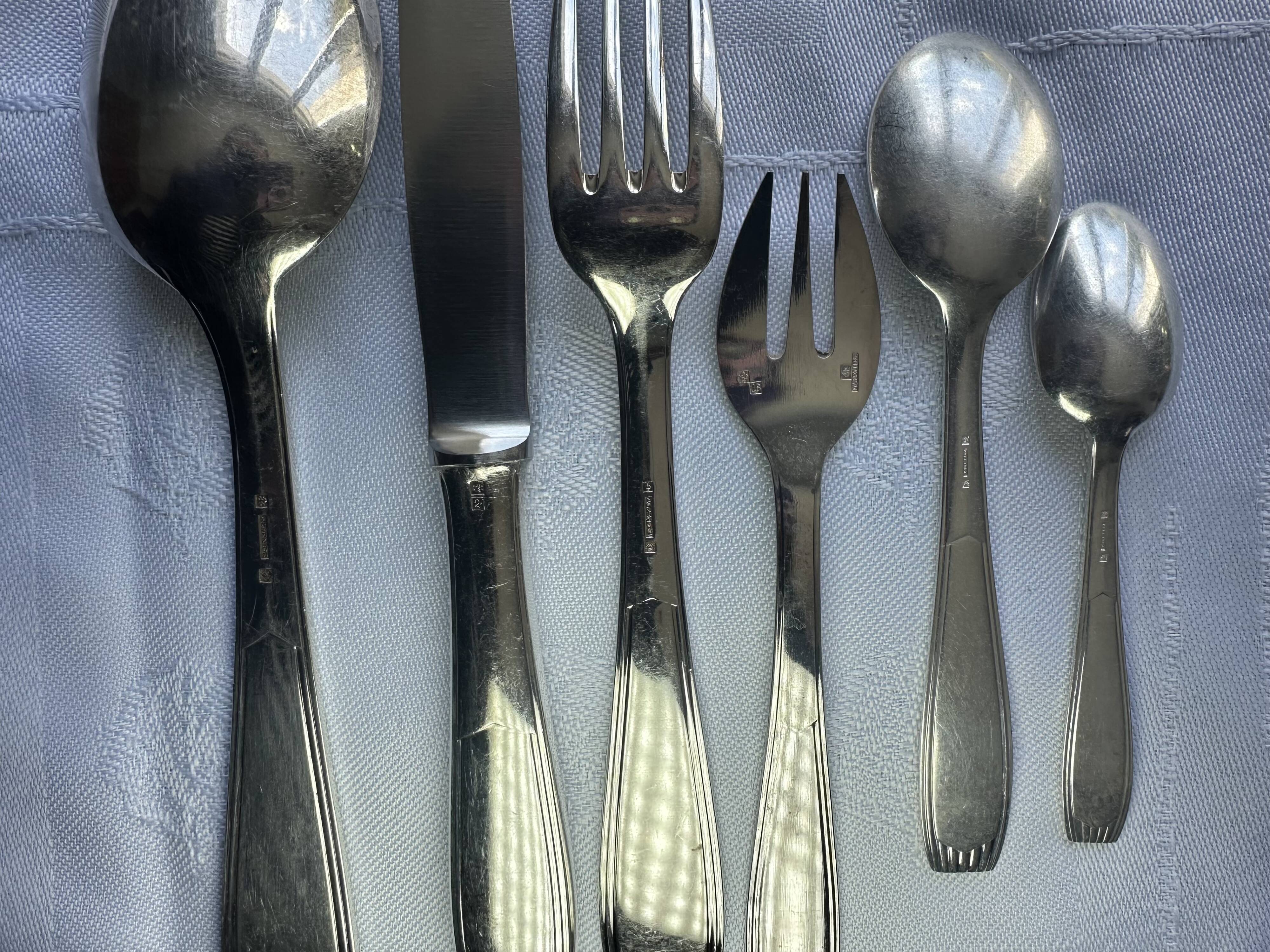 36-piece table service - 6 people - Christofle / Alfénide - 1970s