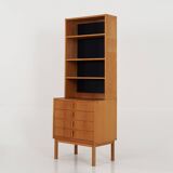 Bookcase with ash veneer, design by B.Fridhagen, 1970s