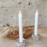 Pair of flower candle holders