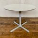 Table basse vintage guéridon rond  piétement étoile en fonte d'aluminium année 1980