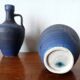 Pair of vintage blue ceramic jugs