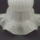 French vintage white opaque glass replacement shade with frilled edge.