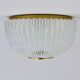 Large striped glass ceiling lamp in brass, Limburg, Germany, 1970s.