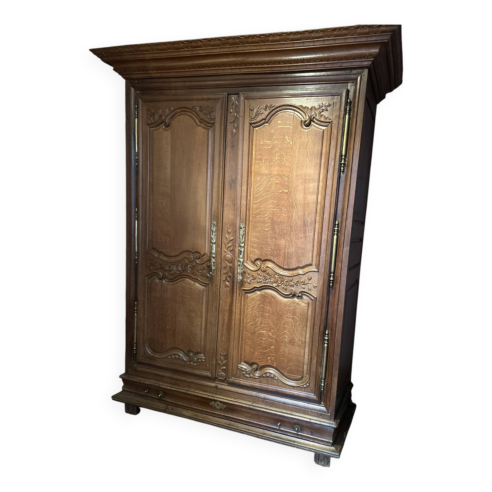 19th century Norman oak wardrobe