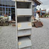 Iron loom cabinet with clamshells