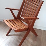 2 teak armchairs