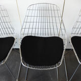 Four vintage SM05 chairs chromed by Cees Braakman for Pastoe, 1960-70