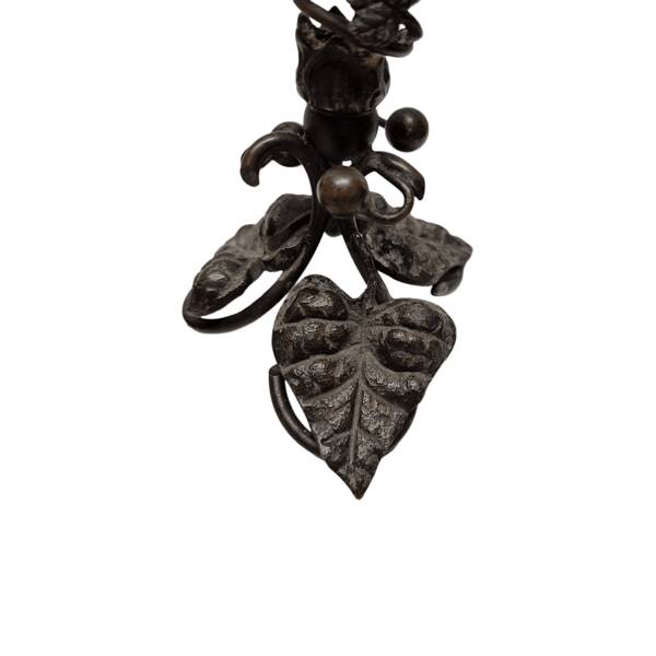 Antique French Candlesticks With Leaves, from around 1900