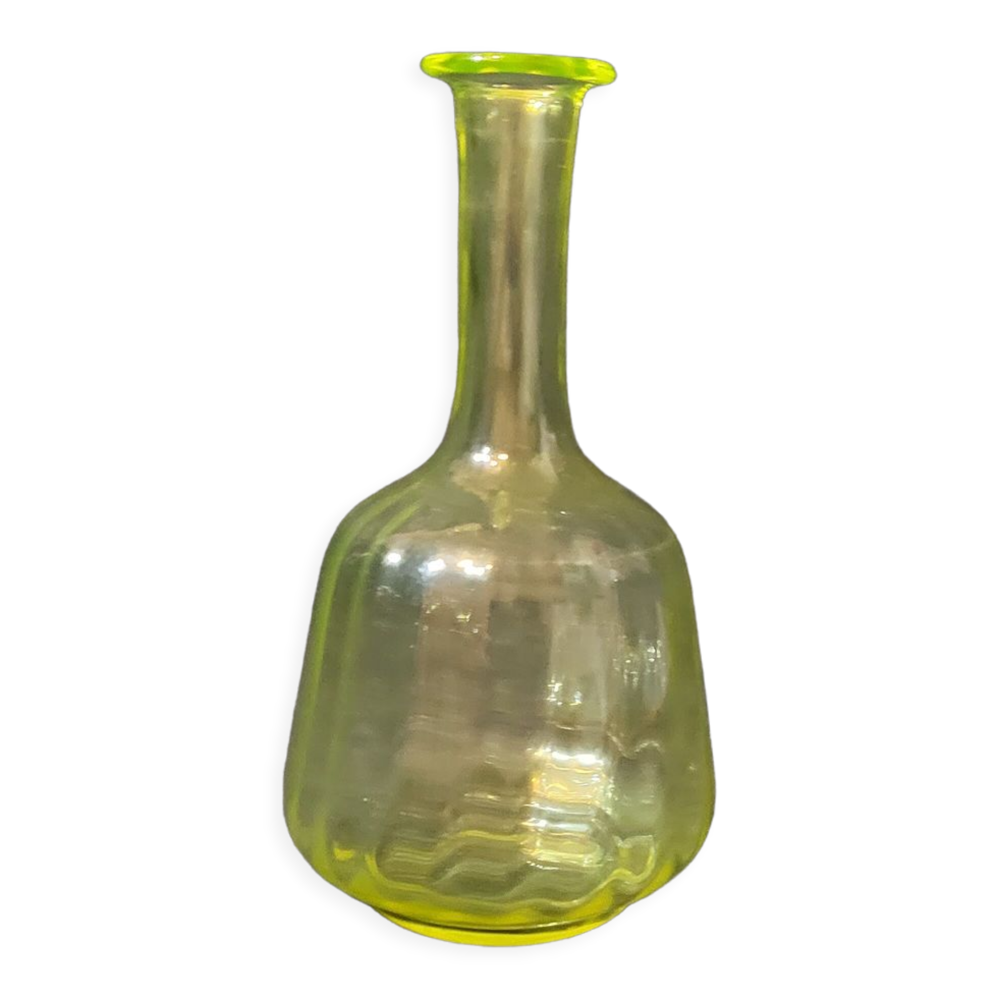 Old carafe yellow uralin