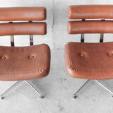 Pair of chairs - 1970 - Cognac