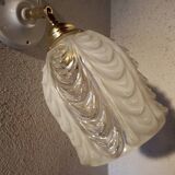 Vintage molded glass wall light