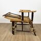 Antique chaise longue in wicker and hazel 20s