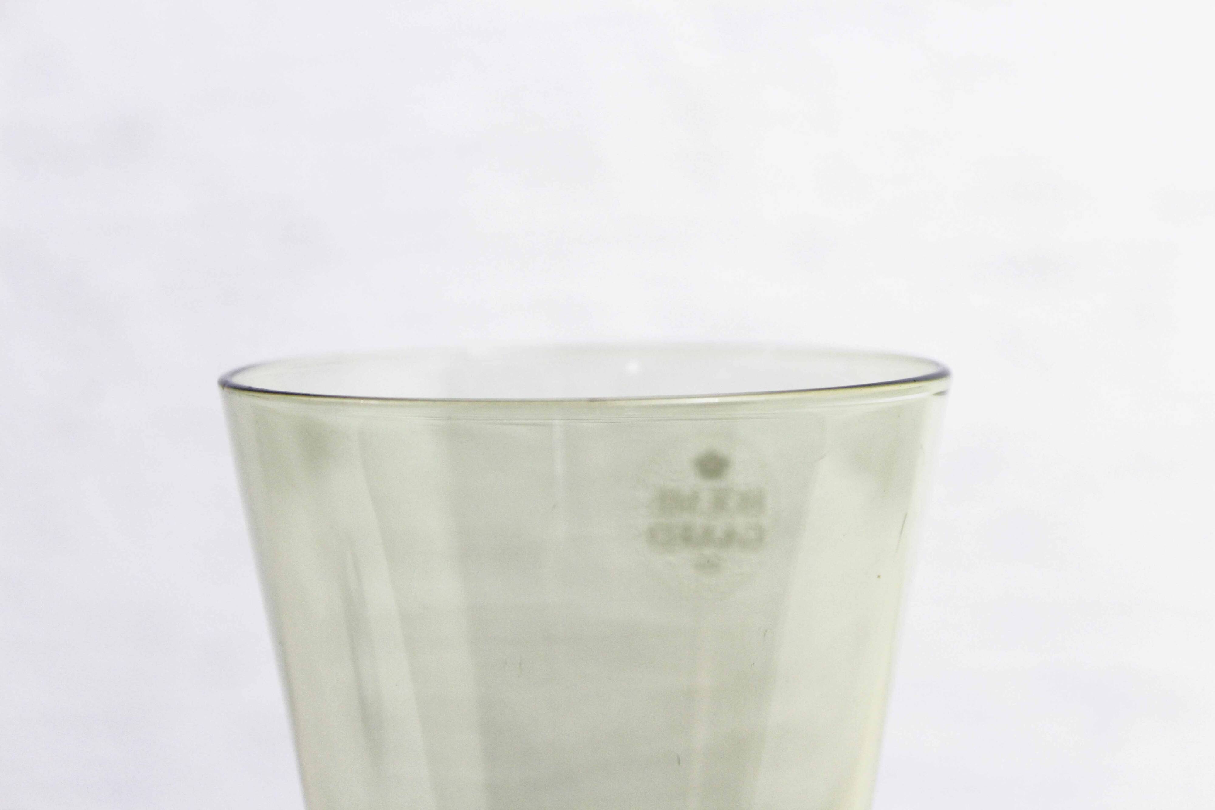 Scandinavian yellow glass vase Holmegaard