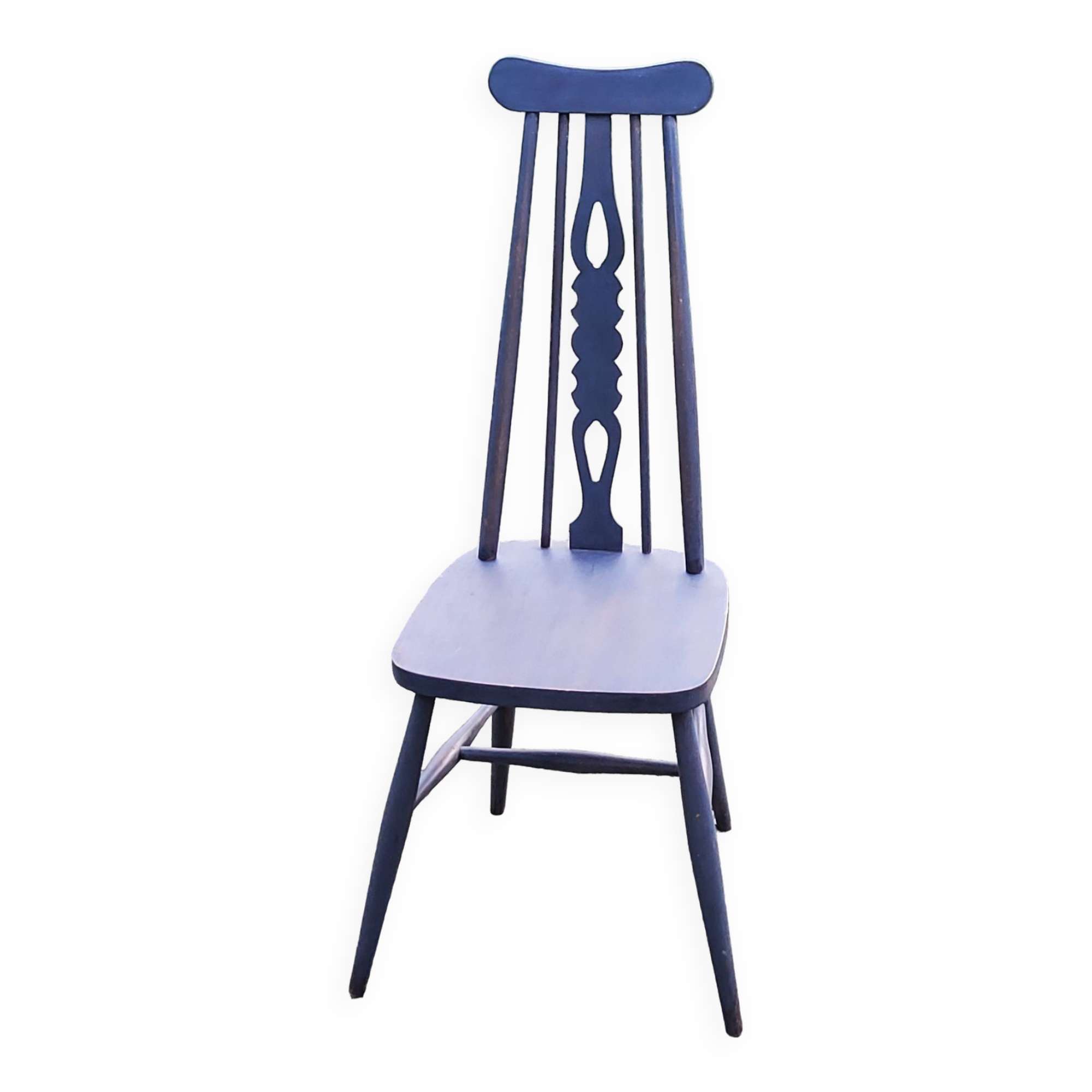 Chaise de style scandinave des années 50 patine grise