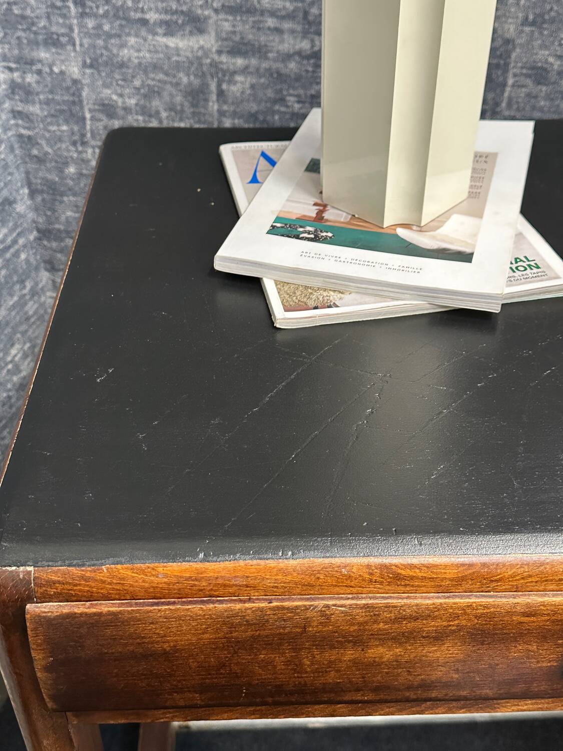 Vintage desk black tray