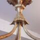 Chandelier in gilded bronze late 19th century around 1900 holophane glassware
