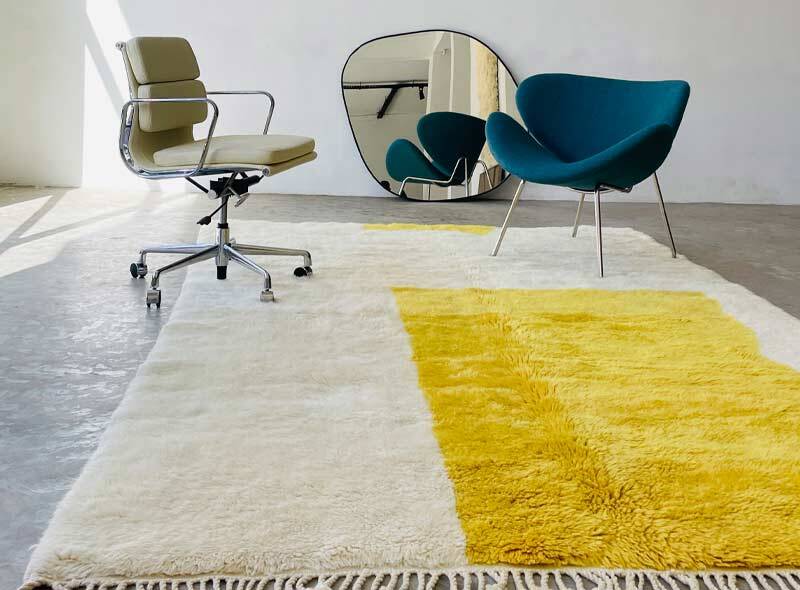 Traditional handmade Beni Ouarain rug