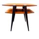 Table d’appoint / chevet scandinave à double plateau Suède 1960