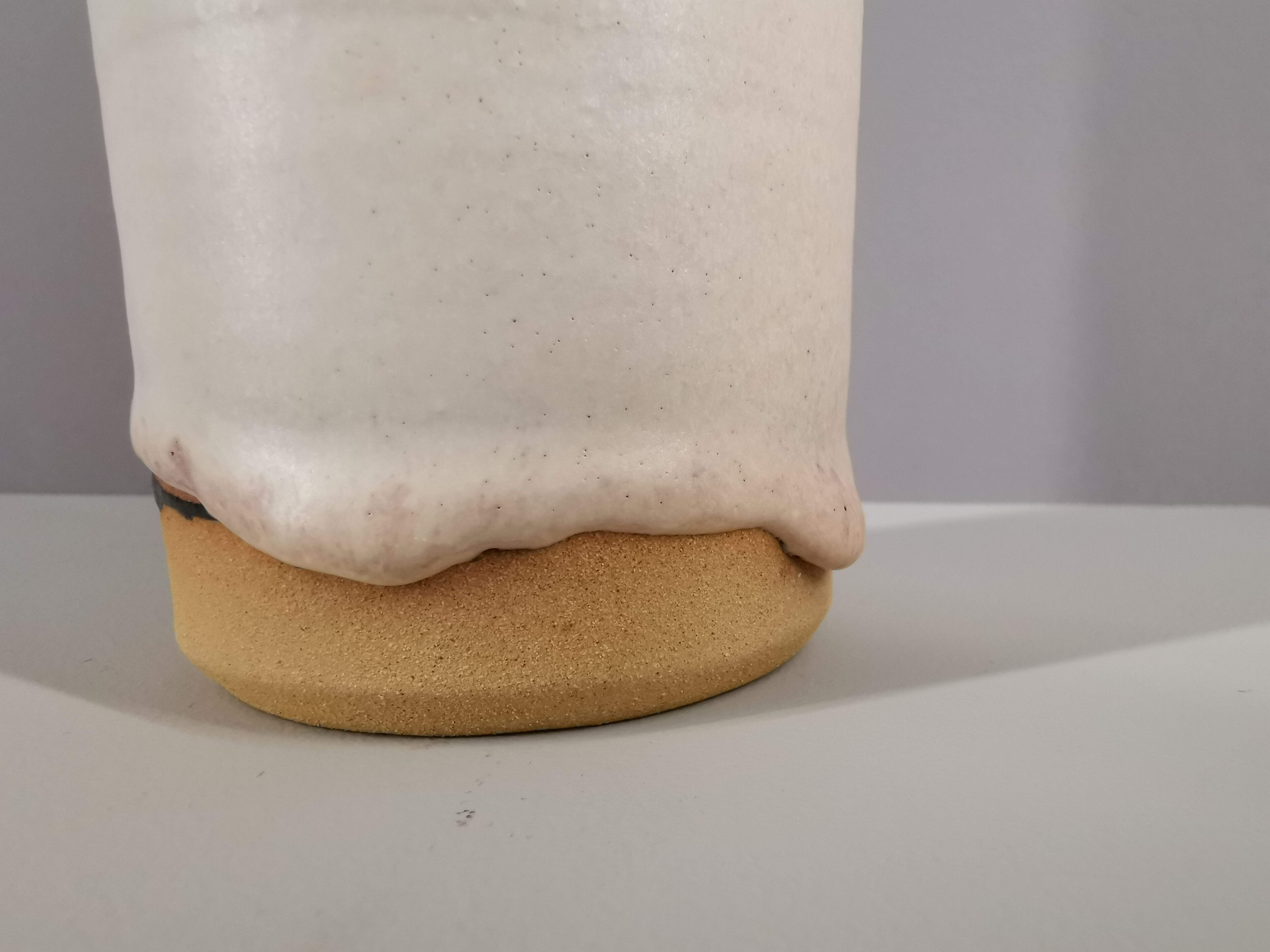 French soliflore vase in enamelled sandstone