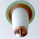 Suspension vintage annees 50, vert cuivre opaline