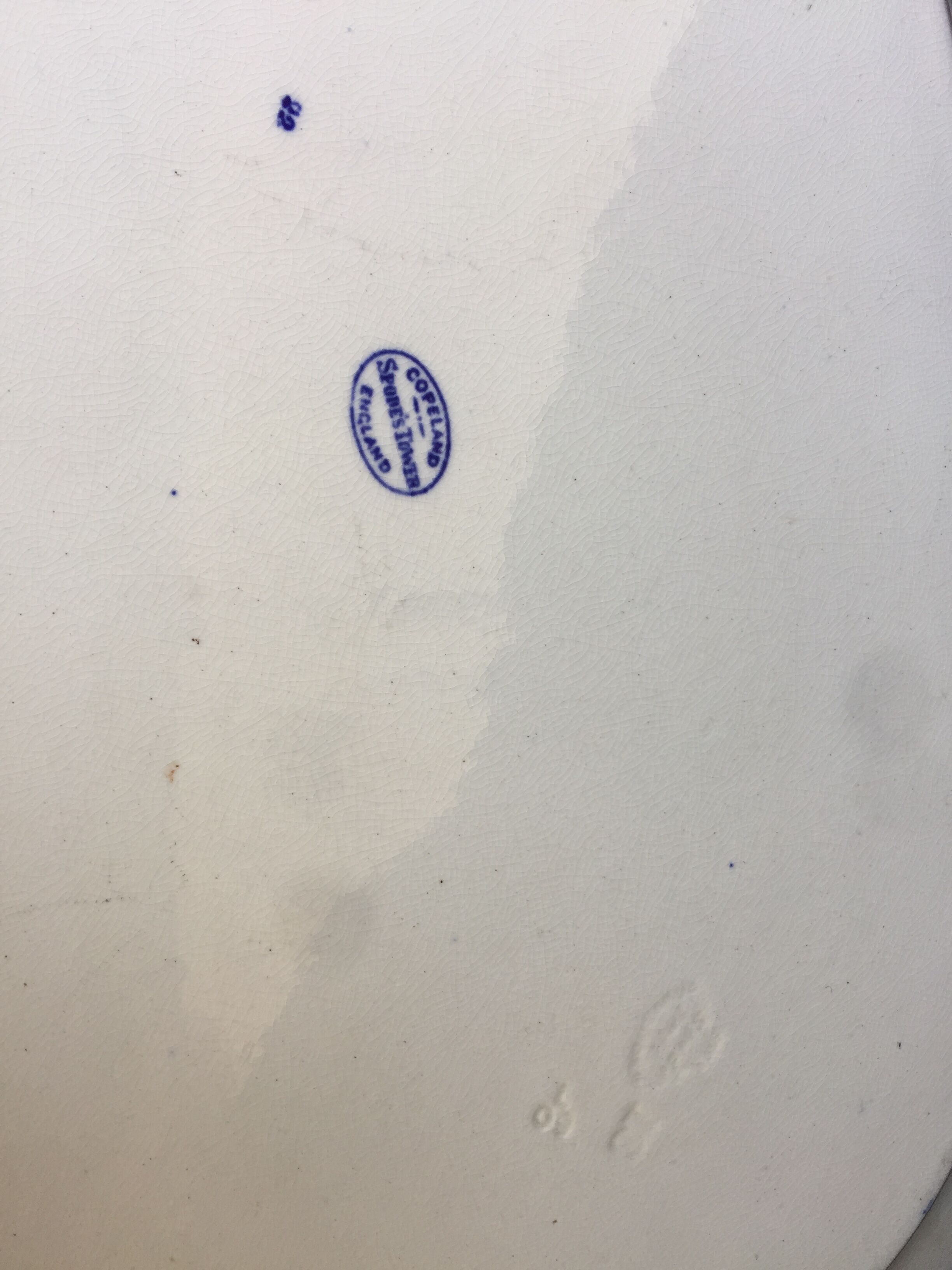 Dish in english earthenware blue and white