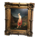 Oil on canvas 19th century "Breton woman crossing a stream"
