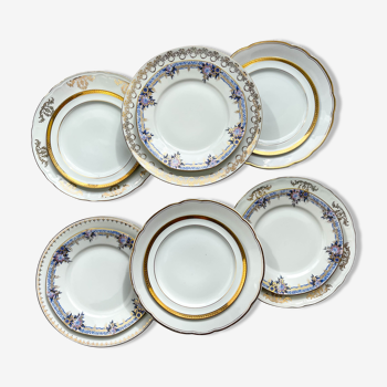 12 Mismatched porcelain plates