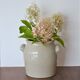 Medium-sized sandstone pot, gray glazed, two ears