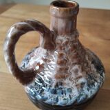 Flamed stoneware pitcher