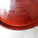 Japanese tray in red lacquered wood