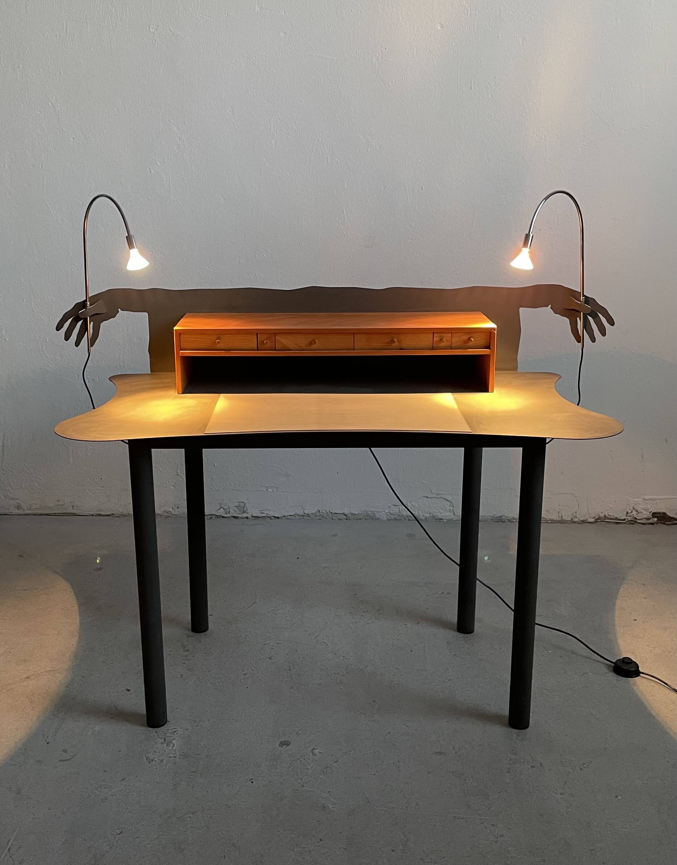 Sculptural Entremanos Secretary Desk by Andrés Nagel for Akaba, Spain 1988