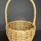 Round wicker basket
