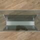 Aluminum and glass side table 1970