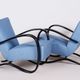 Pair of blue Halabala armchairs made in 1930s Czechia by Up Zavody