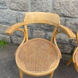 Set of 4 caned chairs